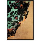  Slika - Composition of Micro Shapes (1-part) - Abstract Forms of Colors 60x90 U crnom drvenom okviru | shoptok.hr