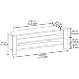 Hanah home Siva TV komoda u dekoru hrasta 120x40x30 cm Corner – | shoptok.hr