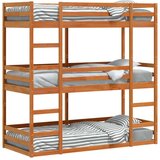  Trostruki krevet na kat voštano smeđi 75 x 190 cm borovina | shoptok.hr