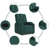  Naslonjač na podizanje od tkanine tamnozeleni | shoptok.hr