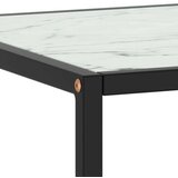 vidaXL stolić za kavu crni s bijelim mramornim staklom 100x50x35 cm | shoptok.hr