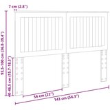  Uzglavlje s uzglavljem Dimljeni hrast 140 cm Konstruirano drvo | shoptok.hr