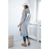 Kesi Insulated sweatshirt with slits on the sides in gray color | Shoptok.si