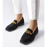 Gemre Black elegant loafers with Ouellet embellishment | Shoptok.si