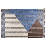 Dutchbone Modra/rjava bombažna preproga 160x230 cm Hampton – | Shoptok.si