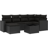  The Living Store Vrtna sedežna garnitura 7-delna z blazinami črn poli ratan - Vrtna Sedežna Garniture, (21447685) | Shoptok.si