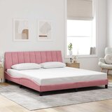  Okvir za krevet bez madraca Hanko ružičasti 180x200 cm baršunasti | shoptok.hr