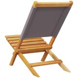  Vrtne stolice 2 kom antracit od masivnog drva bagrema i tkanine | shoptok.hr
