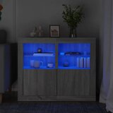 vidaXL Stranska omarice z LED lučkami 2kosa siva sonoma inženirski les | Shoptok.si