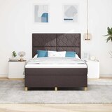  LED Box Spring Krevet Tamno smeđa 140 x 190 cm tkanina | shoptok.hr