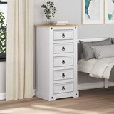  Noćni ormarić Corona Bijelo 53 x 39 x 103 cm Čvrsto borovo drvo | Eponuda.ba