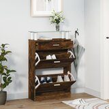 The Living Store Omarica za čevlje dimljeni hrast 63x24x104 cm inženirski les - Omarica Za Čevlje, (21433894) Cene