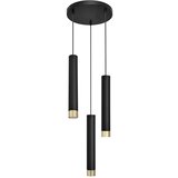  LED luster na sajli TUBA 3xGU10/6,5W/230V crna/zlatna | Eponuda.com