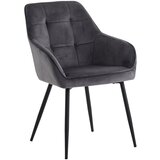 Unique Furniture Sive baršunaste blagovaonske stolice u setu s naslonima za ruke 2 kom Nolan Square – | shoptok.hr