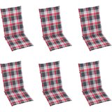  Sklopive stolice 6 kom s jastucima od punog bagremovog drveta Smeđa 120 x 50 x 3 cm | shoptok.hr