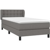  Box spring postelja z vzmetnico temno siva 90x200 cm blago, (20790155) | Shoptok.si