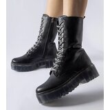Gemre Black natural leather insulated boots Middletown | Shoptok.si