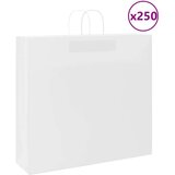  Papirnate vrećice 250 kom s ručkama bijele 54x15x49 cm Cijene