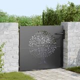  Vrtna vrata Crna 85 x 100 cm Čelik s praškastim premazom | shoptok.hr