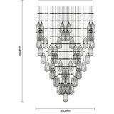  LED Kristalno plafonsko svetlo MAJURO LED/30W/230V prečnik 45 cm sjajni hrom + daljinski upravljač | Eponuda.com