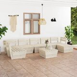 The Living Store Vrtna garnitura iz palet 8-delna impregnirana smrekovina - Vrtna Sedežna Garnitura, (21466409) | Shoptok.si
