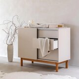  Quax® previjalna lesena podloga za komodo mood™ white | Shoptok.si