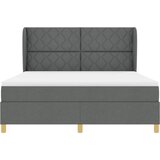  Krevet s opruga kutije Tamno siva 200 x 180 cm tkanina | shoptok.hr