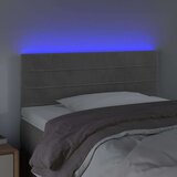  LED posteljno vzglavje svetlo sivo 100x5x78/88 cm žamet, (20739042) | Shoptok.si