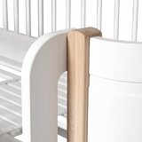 Oliver Furniture® nadstropna posteljica mini+ low loft bed 60x160 white/oak | Shoptok.si
