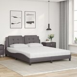  Krevet s madracem Zadar sivi 160 x 200 cm od umjetne kože | shoptok.hr