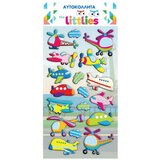 Luna The Littlies: 3D nalepke z letali in helikopterji na listu velikosti 10x22 cm | Shoptok.si