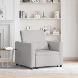 vidaXL 3-u-1 Singl Sofa Krevet Pretvarajući Fotelja Boja oblaka Tkanina | shoptok.hr