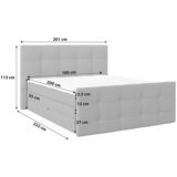 Modern Living Postelja Boxspring Josie-c, Žadasto Zelena, 180x200 | Shoptok.si