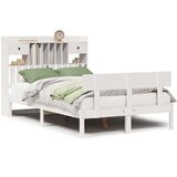  Krevet s regalom z knjige bez madraca bijeli 135x190cm borovina | shoptok.hr
