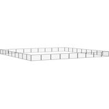  Pasja ograda s 36 paneli črna 100x50 cm prašno barvano jeklo - - črna - 59.4 - 1000 x 800 x 50 cm - | Shoptok.si