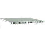 Nadstrešnica Zelena i bijela 4 x 2 m Poliester i metal | shoptok.hr