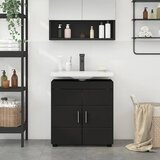 vidaXL Ormarić za umivaonik Crna 60 x 34 x 63 cm Konstruirano drvo Cijene