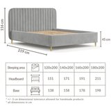Maison de Rêve Mentol zeleni tapecirani bračni krevet s prostorom za odlaganje s podnicom 140x200 cm Noto – | shoptok.hr