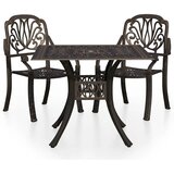  3-dijelni bistro set od lijevanog aluminija brončani | shoptok.hr