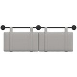  Držeće uzglavlje Zidne Oblačnosiva 130 x 55 x 5 cm tkanina - Siva boja oblaka 120 cm bez LED svjetla | shoptok.hr