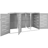  Spremište za tri kante za smeće 207 x 77 5 x 115 cm čelično | shoptok.hr