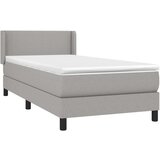 vidaXL Box spring postelja z vzmetnico svetlo siva 90x190 cm blago | Shoptok.si