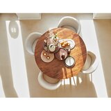 Light & Living Rjava okrogla jedilna miza z mizno ploščo iz akacije ø 140 cm Quenza – | Shoptok.si