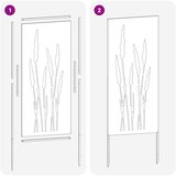  Privatnost u vrtu Cvjetni Srebrno 50 x 140 cm Nehrđajući čelik | shoptok.hr