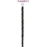  Radno uže crni 3 mm 50 m od polipropilena | shoptok.hr