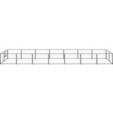vidaXL Pasji boks črn 14 m² jeklo | Shoptok.si