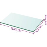  Ploče za police 2 kom staklene prozirne 30 x 15 cm | shoptok.hr