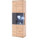 Livetastic VITRINA, antracit, barve hrasta | Shoptok.si