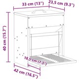 vidaXL Feeder s nogom za piliće Srebrno 25 x 42 x 40 cm Cinkani čelik | shoptok.hr
