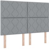 Box Spring Postelja z Vzmetnico in LED Svetlobo Svetlo Siva 160x200 cm Tkanina, (22048991) | Shoptok.si